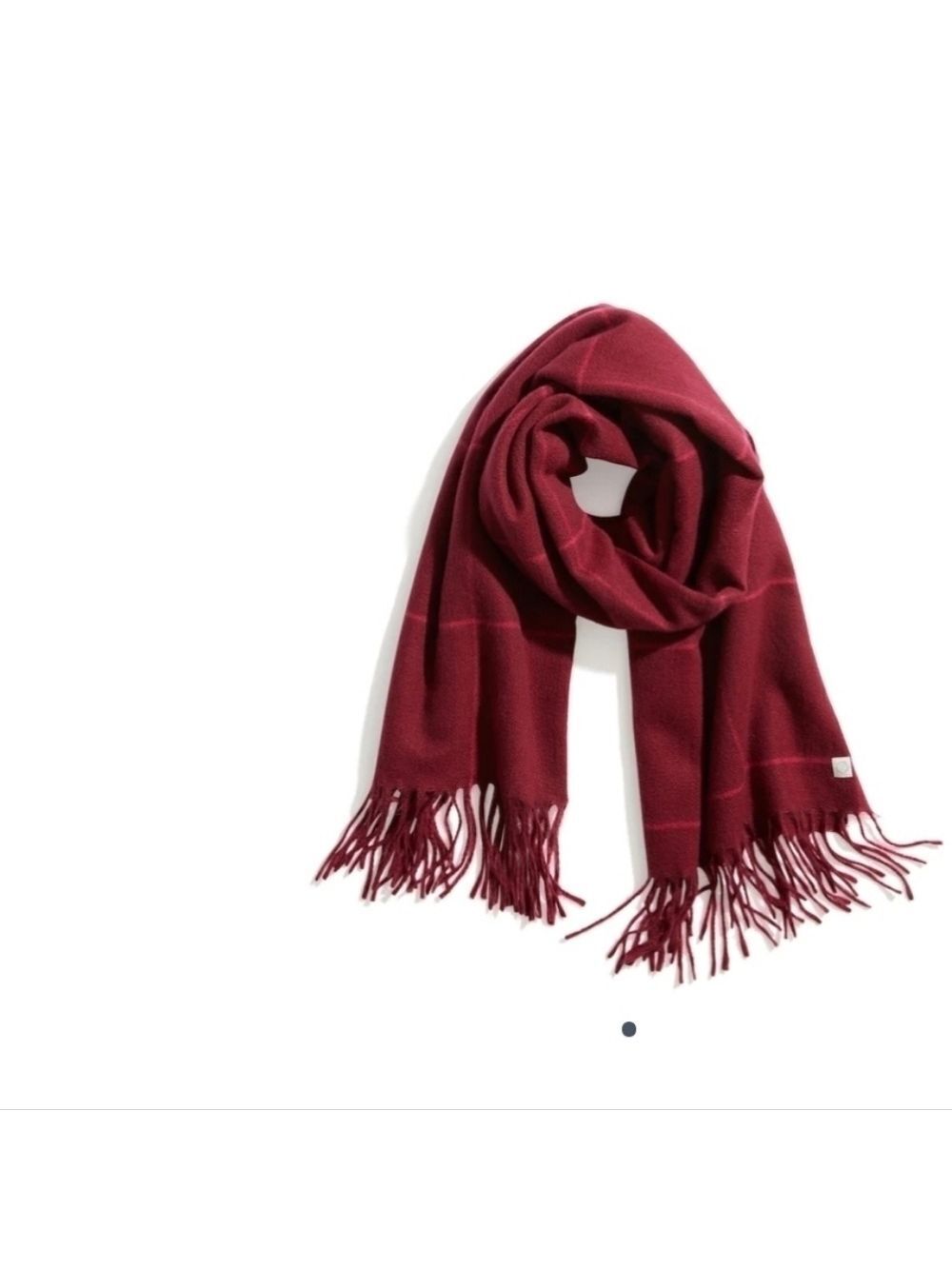 Marine Layer Burgundy Bright Rose Windowpane Scarf